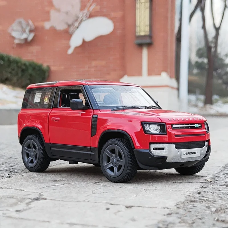 

Масштабная модель внедорожника Land Rover Defender 90 (1:24), литая под давлением, высокодетализированная, коллекционная, игрушка для детей, подарок