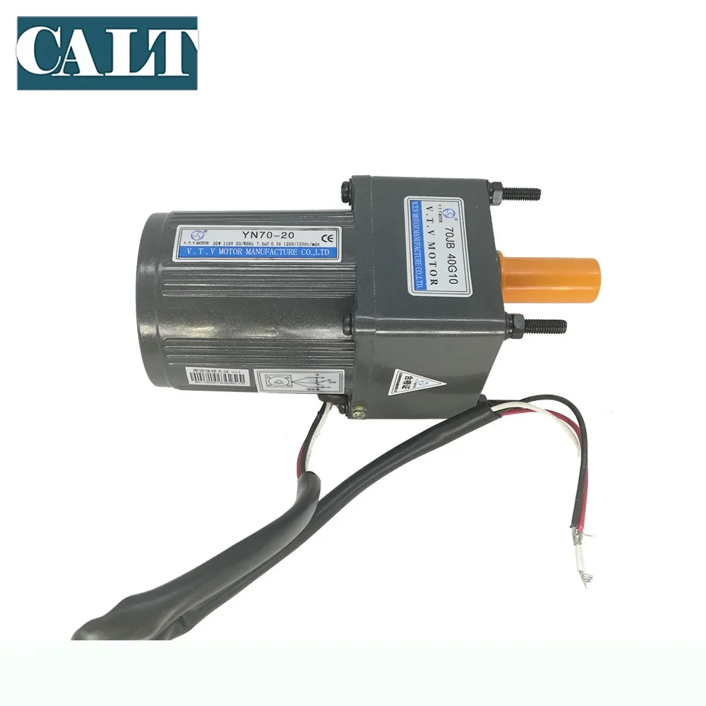 NEW YN70-20 20w Synchronous Motor VTV AC Motor 110V 120V Ball Bearing Deceleration Ratio 1 to 40