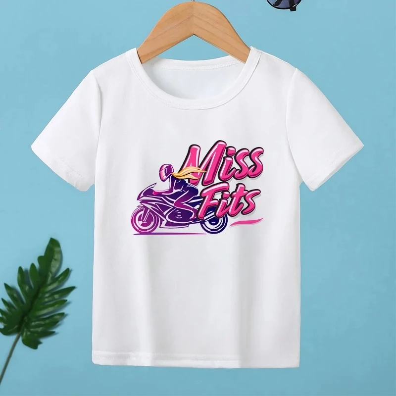 Summer New T-shirt Fashion Lady Fast Motocross Picture Print Girl Tshirt Real Girls Ride Dirt Bikes T Shirt Round Neck Kids Tees