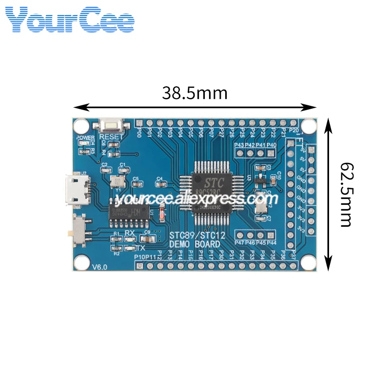 STC89C52RC STC STC89 51 single chip microcomputer CH340 core system learning development board module