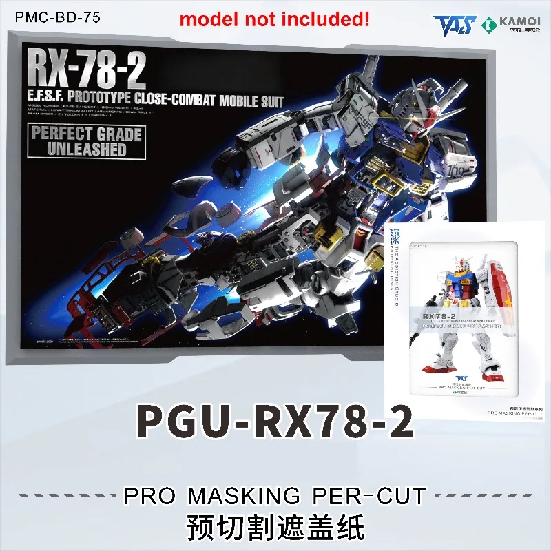 TAS Pre-Cut Masking Paper PMC-BD-75 Adhesive Backing Fit PGU 1/60 RX-78-2 Mobile Suit DIY Assembly Airbrush Painting Parts