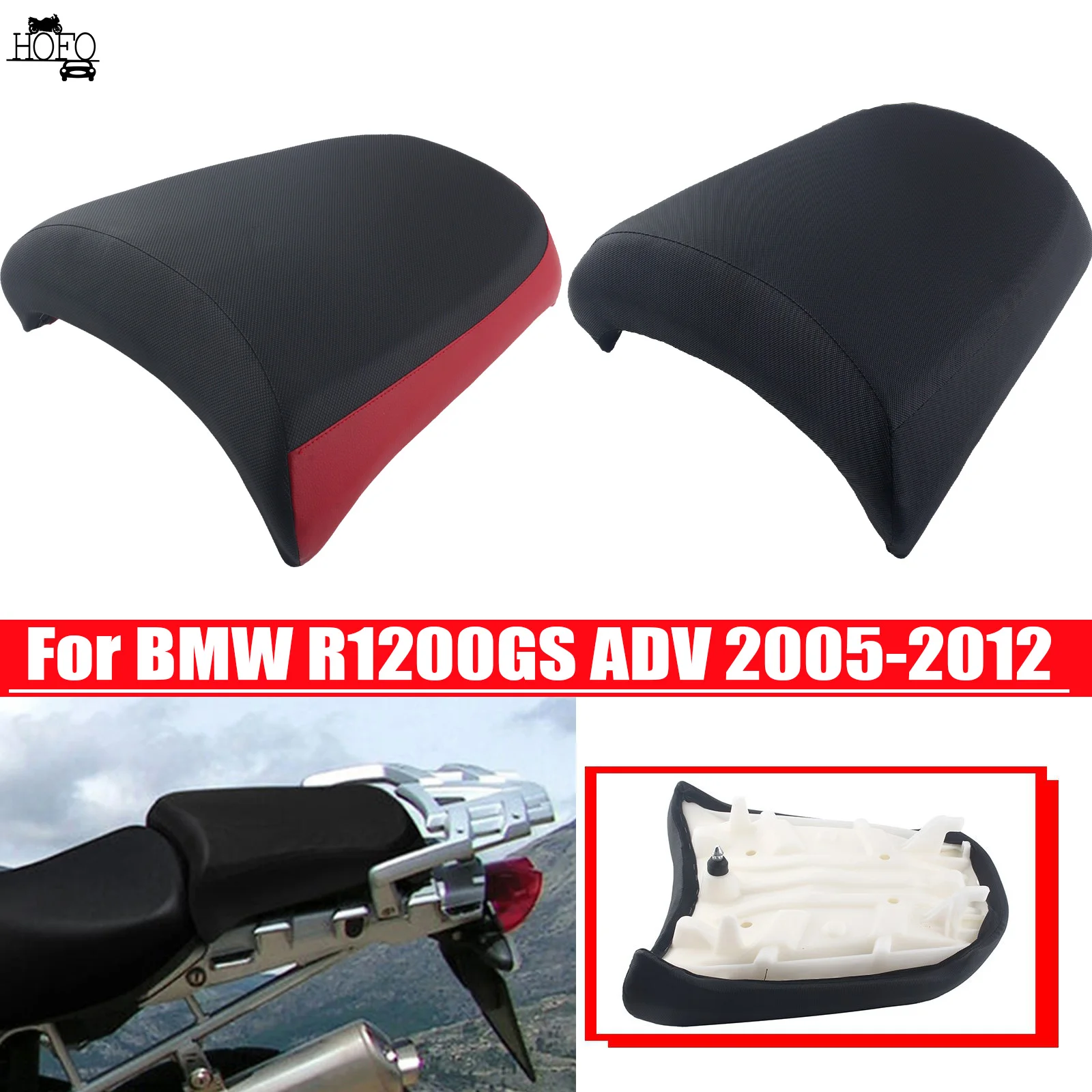 

Motorcycle Rear Passenger Seat Cushion Pressure Relief Comfortable Passenger Pad For BMW R1200GS ADV 2005-2012 2011 2010 2009