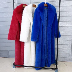 صور حقيقية معطف فرو فو طويل للنساء ، فرو الثعلب الأبيض ، سترة أفخم ، معاطف رقيق ، طية صدر السترة سميكة ، معطف فروي دافئ ، ملابس الشارع ، الشتاء أعلى 8 مبيعات معطف فرو الثعلب الحقيقي - رقم 5