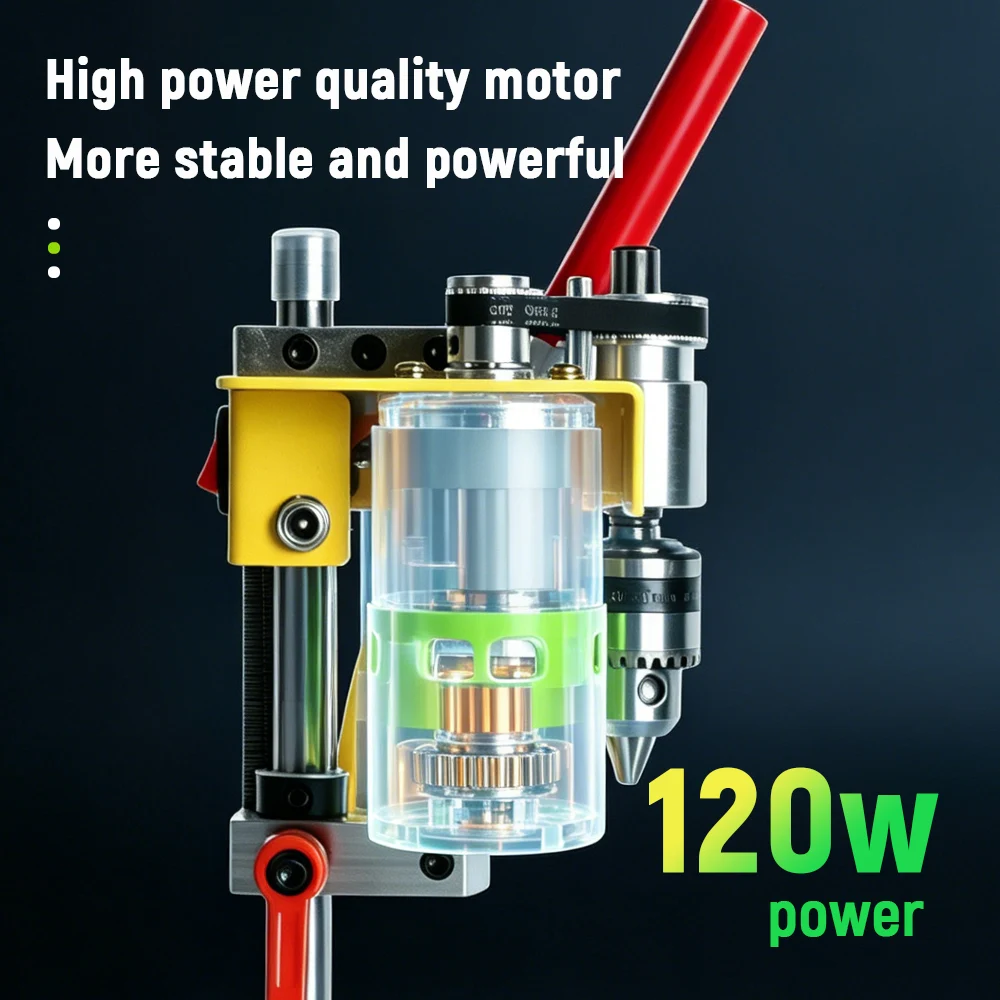 Multifunctional Mini Bench Drill Milling Machine 120W DIY High Precision Drilling Machine Chuck Hole Punching Machine