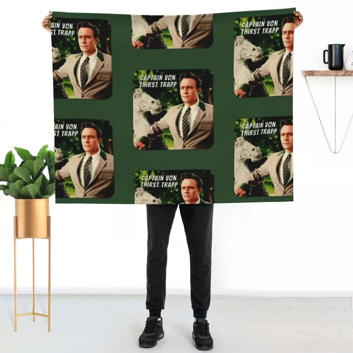 Captain von Thirst Trapp Throw Blanket Decorative Sofas Blankets For Bed Decorative Throw Nap Sofas Fashion Sofas Blankets