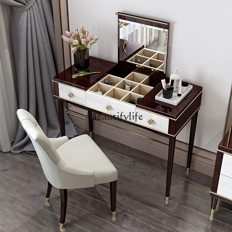 

FG26Dressing table Multifunctional integrated master bedroom Solid wood dressing table ockerL