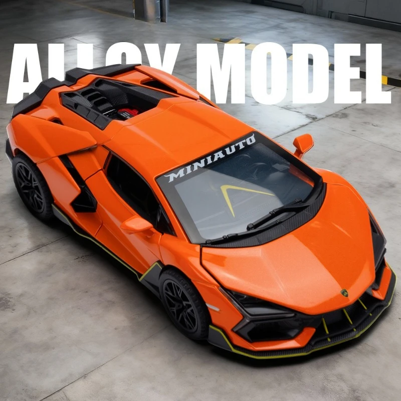 Simulation 1/32 Lambor Aventador modifié modèle de voiture moulé sous pression tirer son et lumière jouet véhicule enfants garçon cadeau décor à la maison