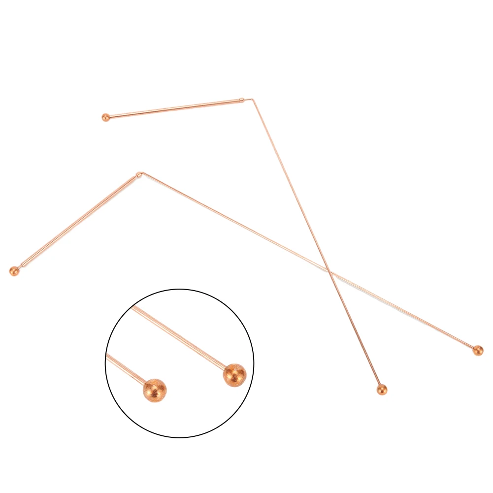 2 szt. 99,9% miedzianych prętów dystansowych Wykrywacz metali do polowania Wróżenie Woda Znajdowanie skarbów Wędki do wróżenia