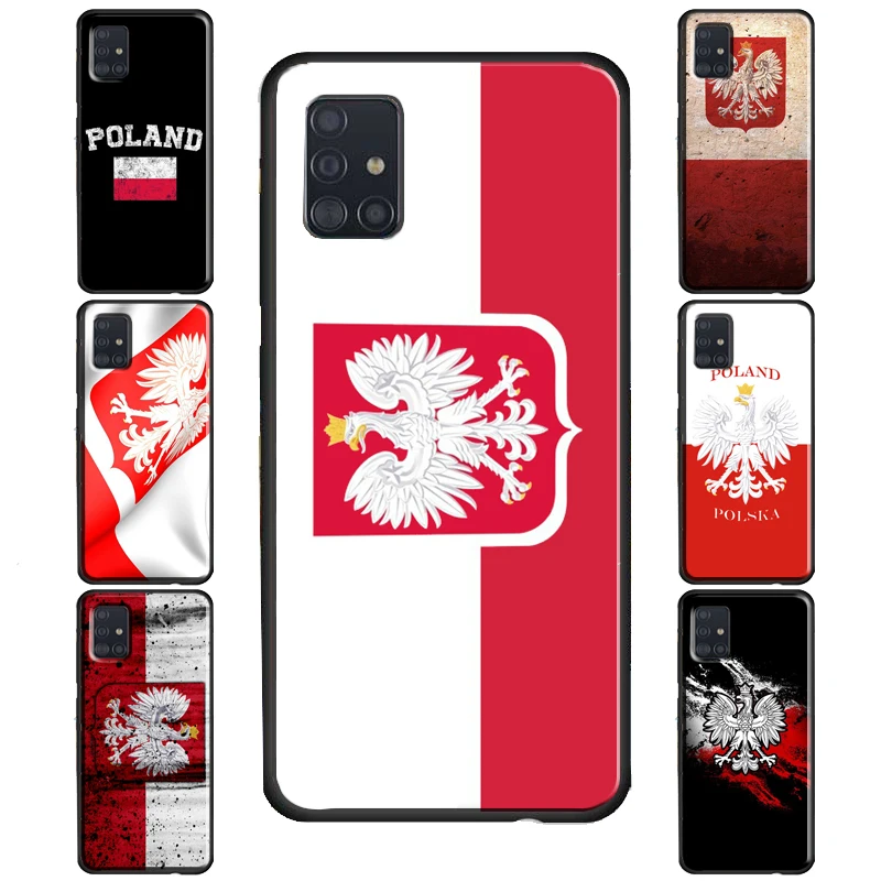 Poland Polish Flag Case For Samsung Galaxy S20 FE S22 S21 Ultra S8 S9 S10 Note 10 Plus S10e Note 20 Ultra