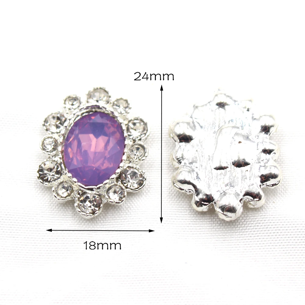 

Универсальные 10 шт. серебряного цвета, инкрустированные стразами, овальный сплав, цветочная пластина, бриллиантовая пряжка, сделай сам, свадебный багаж, аксессуары для одежды