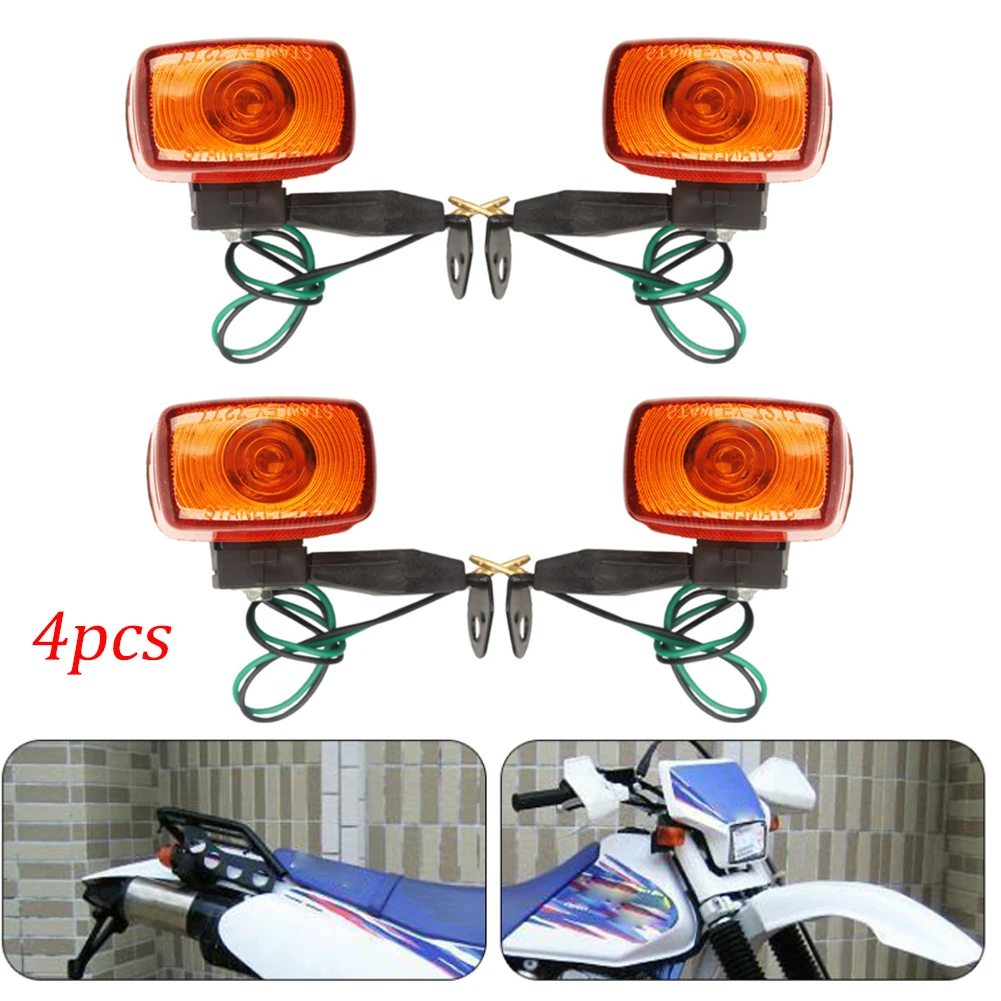 4 sztuk dla Yamaha TTR250 XT225 Kawasaki KLX250 Honda XR250 TTR XT KLX XR przednia i tylna lampa kierunkowskazów kierunkowskazów
