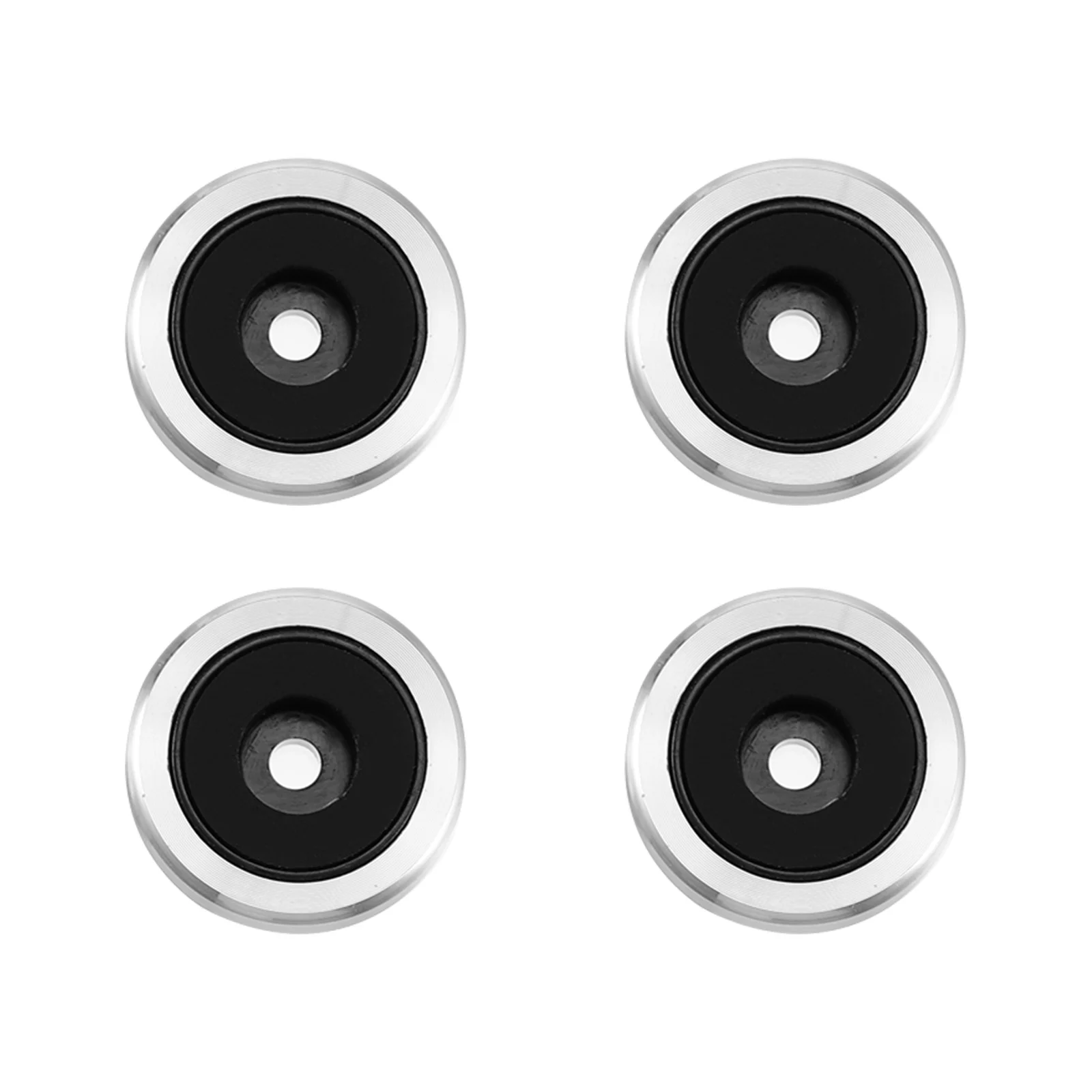 4 قطعة أقدام امتصاص الاهتزاز المتكلم للصدمات الألومنيوم البلاستيك ارتفاع قابل للتعديل مكبر للصوت الأثاث منصات العزلة