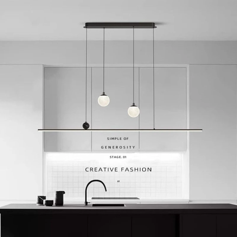 

Modern Minimalist Restaurant Pendant Lights Coffee Dining Tables Bar Counter Long Chandelier Home Decor Indoor Lighting Fixture
