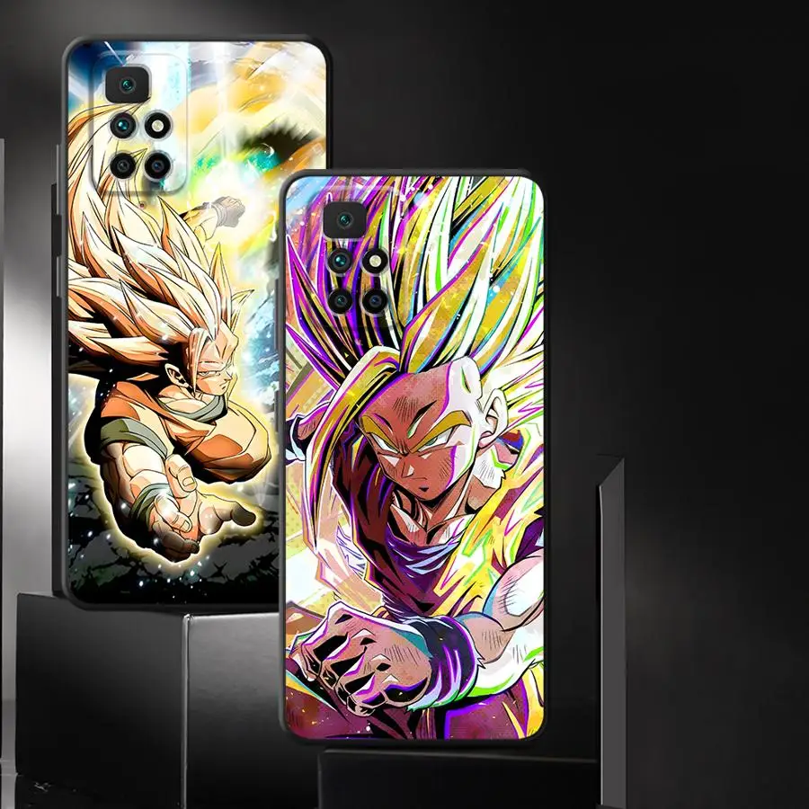 Funda Goku preciosa de Dragon Ball para Xiaomi Redmi 13C A3 12C 10 A1 A2 Plus 14C A5 K40 K80 Pro A4 9, funda de teléfono suave negra
