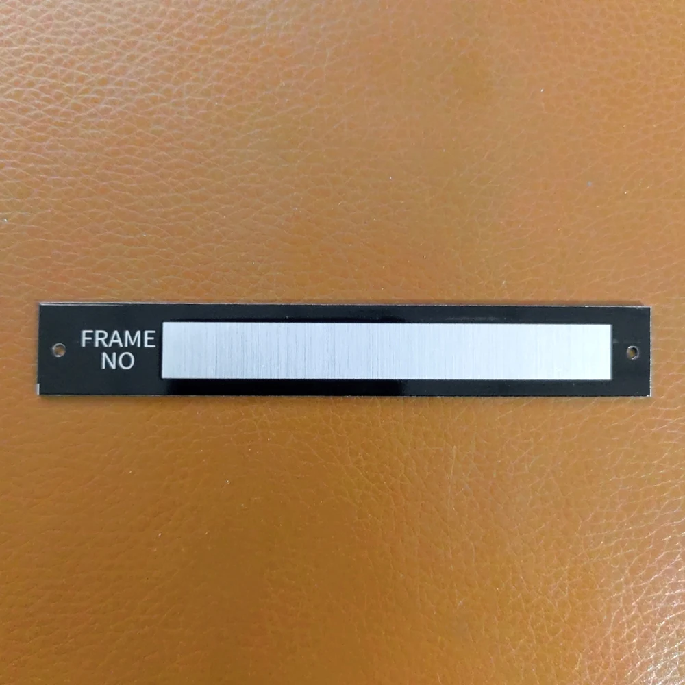 Data do Veículo Identification Number Plate, Aluminium Frame, No Chassic, Vin Serial Number, ID Tag, Alta Qualidade, 100x15mm