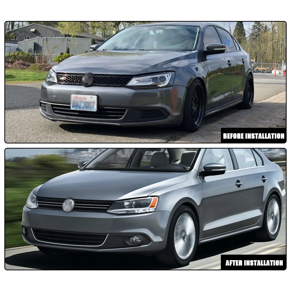 Front Bumper Fog Lamp UpgradeKit FOR Volkswagen JETTA 2011 2012 2013 2014 Version Additional Foglight Set Switch + Wiring