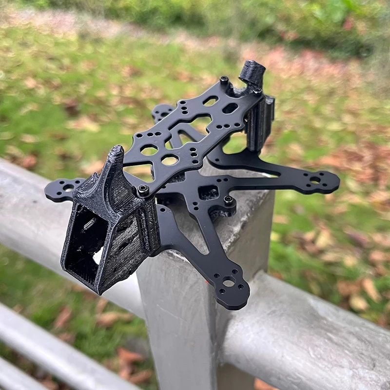 1Set For DJI O4 Lite Air Unit 2inch 3K Carbon Fiber FPV Frame Kit 99mm Wheelbase Body XT30 Battery Plug Mount Quadcopter Parts