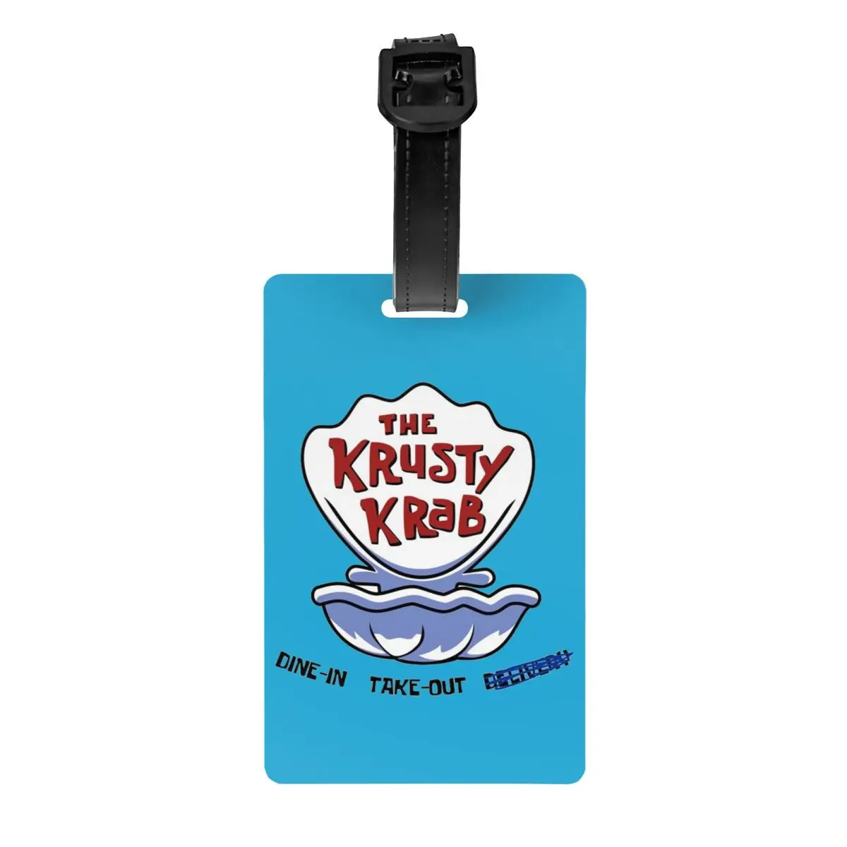

Custom The Krusty Krab Logo Luggage Tag With Name Card Privacy Cover ID Label for Travel Bag Suitcase