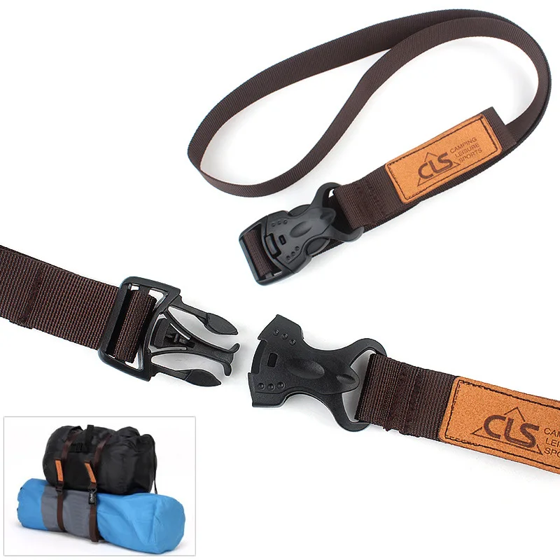 

Dual Safety Buckle Tie Down Straps for Outdoor Luggage Travel Cargo Securing Heavy Duty Binding Rope