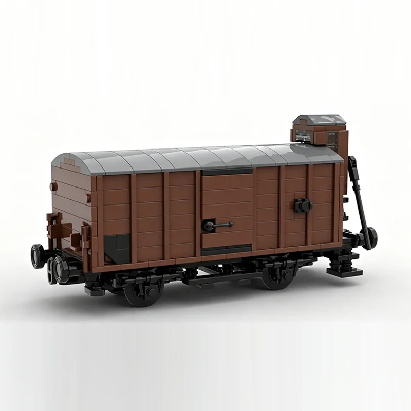 City Car Model MOC Building Bricks Vintage Freight Wagon Modular Technology Children Holiday Gifts Assemble Toys Suit