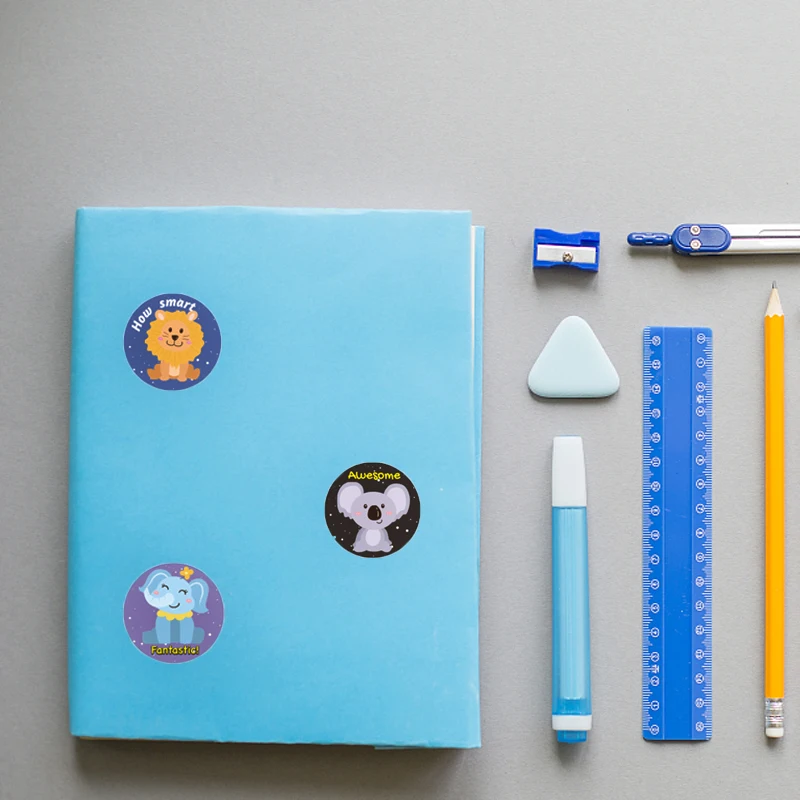 1 zoll Belohnung Aufkleber für Kinder Nette Tiere Motivation Aufkleber Klassische Spielzeug Aufkleber für kinder Geschenke Decor Abdichtung Etiketten