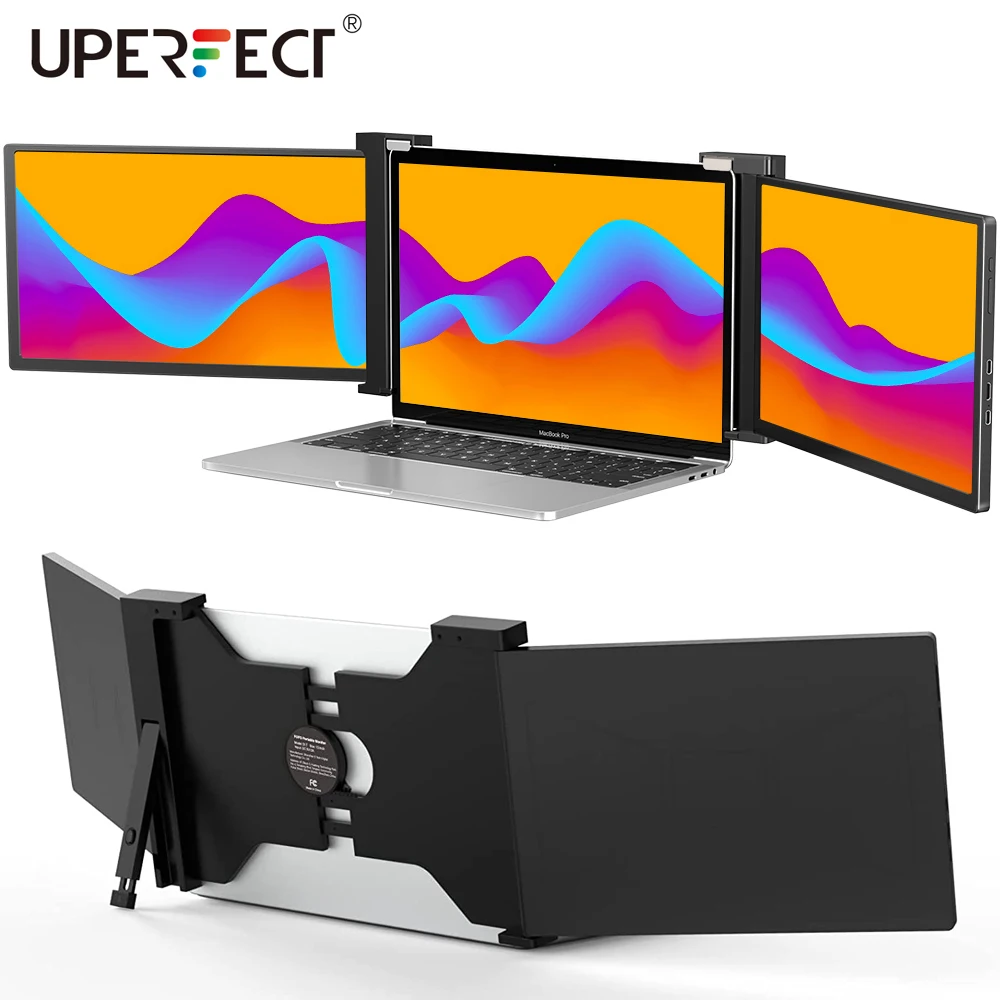 

UPERFECT Portable Monitor for Laptop 14.0” FHD Triple Monitor Screen Extender Type-C USB Portable Monitor For Switch Win Mac