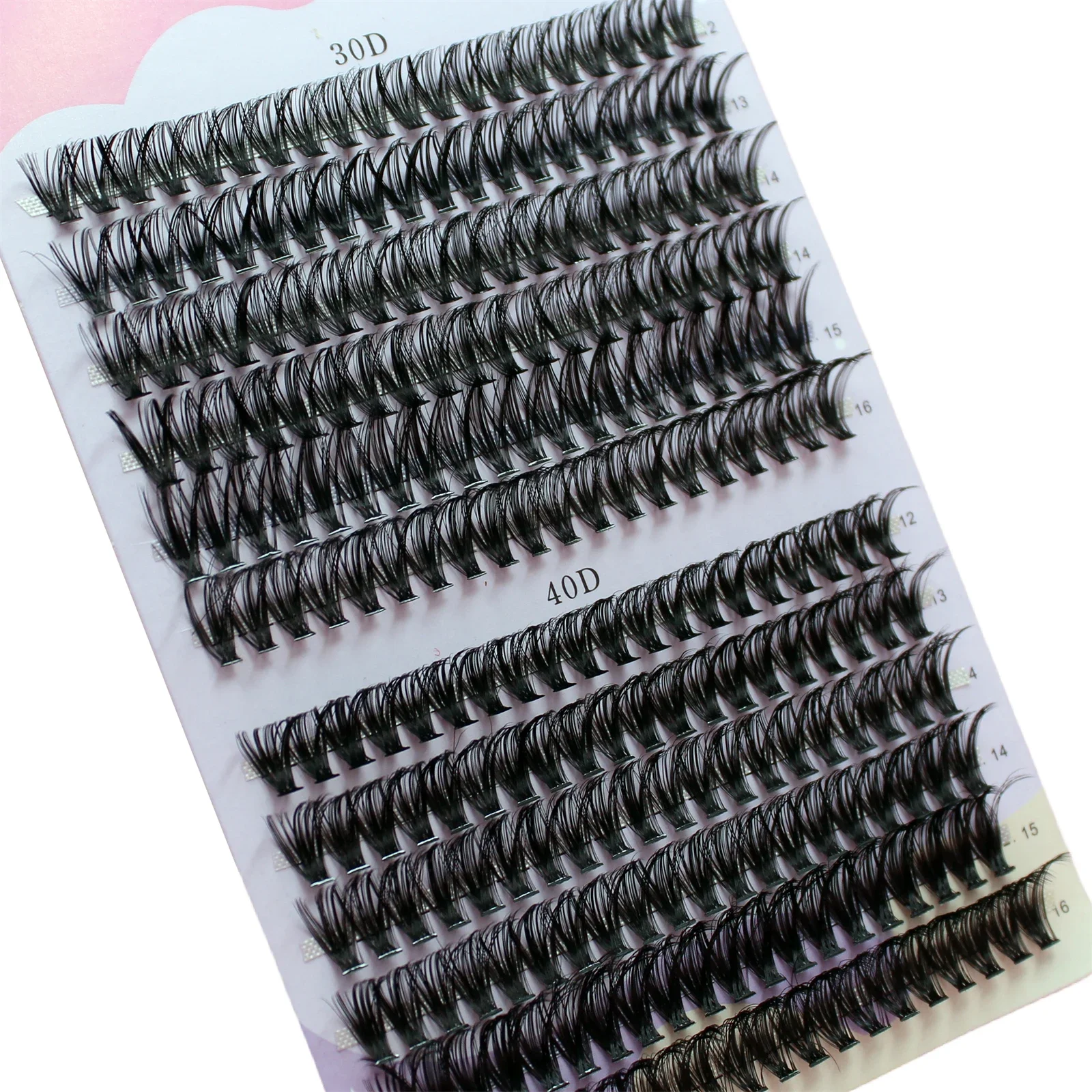 Cluster Lashes 30/40D Mix 12-16mm Eyelashes Extension Natural Thick Fake Eyelash 3D Russian Strip Individual Lashes Cluster