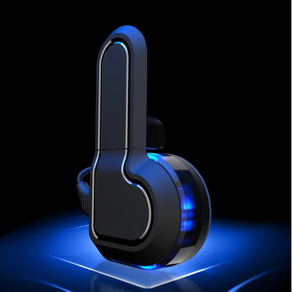 Motorcycle Bluetooth 5.3 Helmet Headset Waterproof Voice Control Hands-Free Call Music Player with Ambient Lamp for Half Helmet