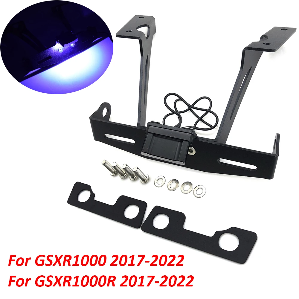 

Motorcycle Rear License Plate Holder Frame Bracket with LED Tidy Tail Light For Suzuki GSXR1000 GSXR1000R GSX-R1000 R 2017-2022