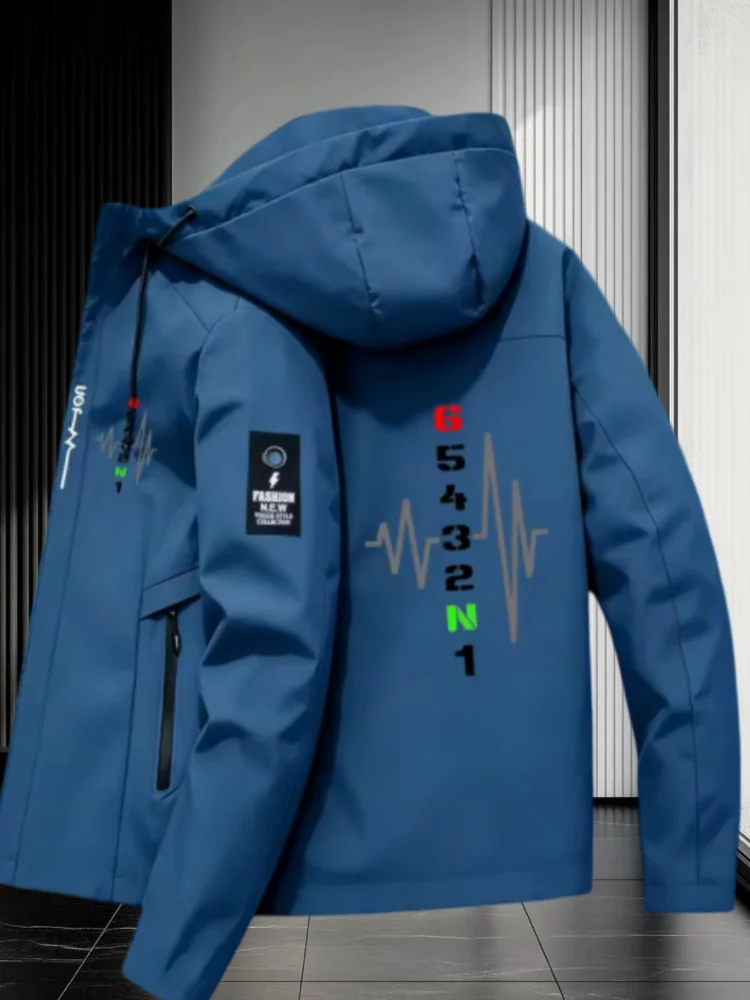High quality hot selling outdoor training windproof hooded pocket jacket autumn daily street hiking casual printed long sleeved