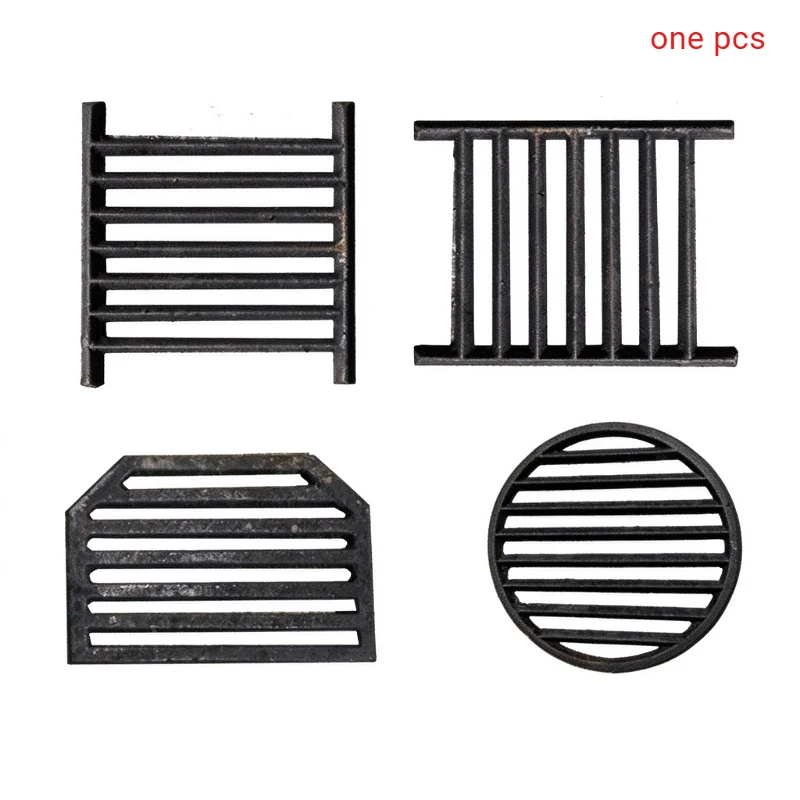 1PCS Heavy Duty Cast Iron Round Grate for Wood Stove Fireplace Replacement Ash Pan Bottom Diameter 16-30cm Rust Resistant