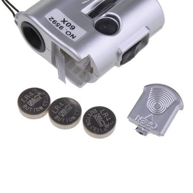 Mini Microscope 60X - Portable Jewelry Loupe Magnifier with UV Light, Professional Appraisal Tool for Coins Stamps Rocks Antique