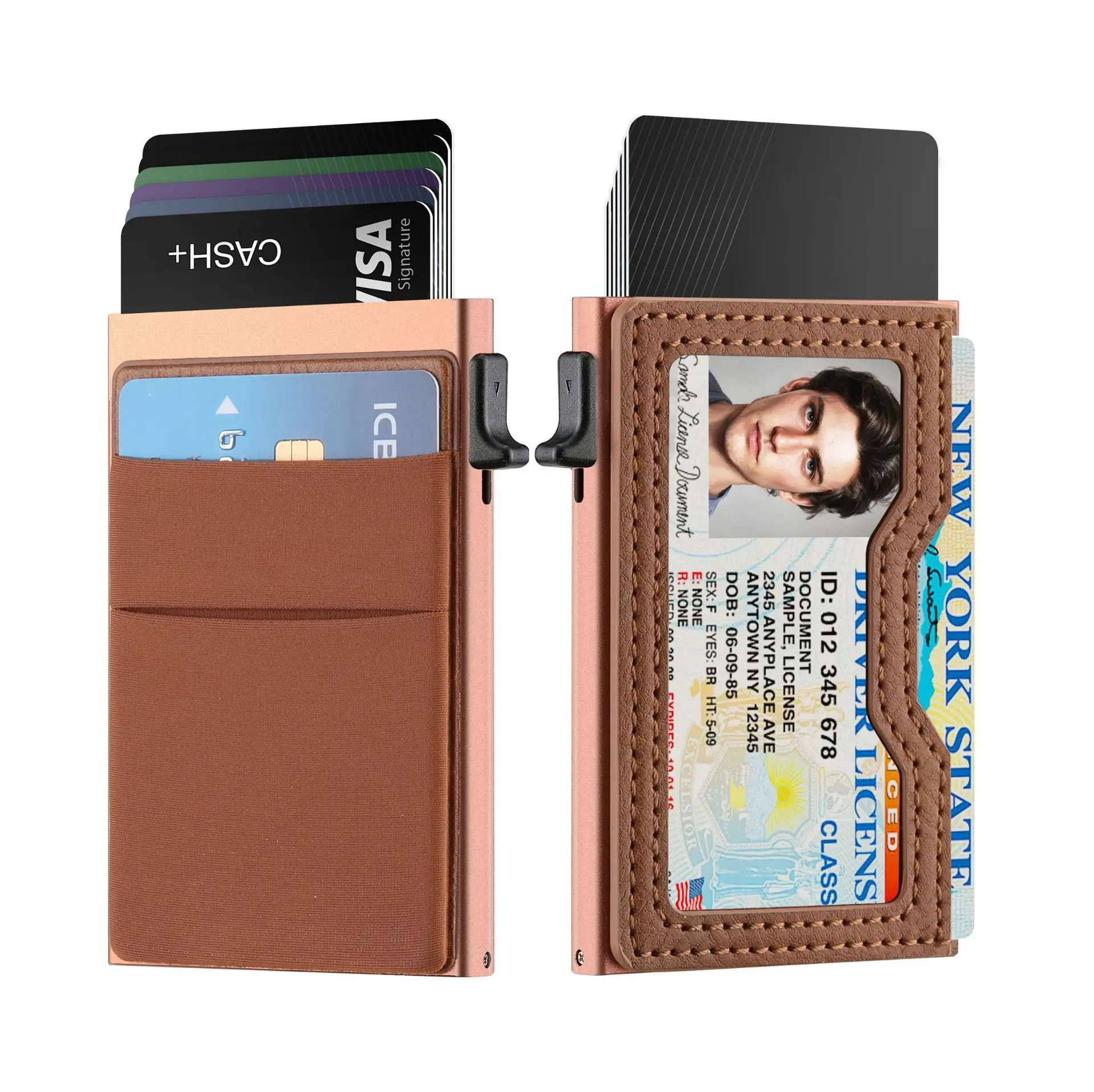 Customize Anti-theft ID Credit Card Holder Thin Aluminium Metal Wallets Pocket Case Cover for Men And Women Bank Credit Card Box