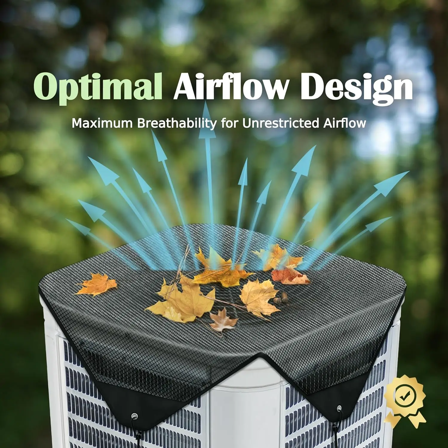 Central Air Conditioner Covers for Outside Unit, Mesh Shade, Breathable Top Universal Mesh Cover Defender for Air Conditioner All Seasons (29'' x 29'')