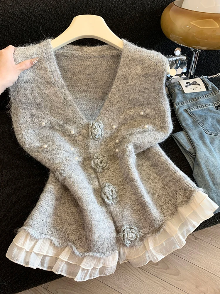 

Рекомендованная модель Chao Level: Женский вязаный жилет с 3D цветами и декором в стиле французского шика, новинка весенней коллекции, свитер Agel Svel