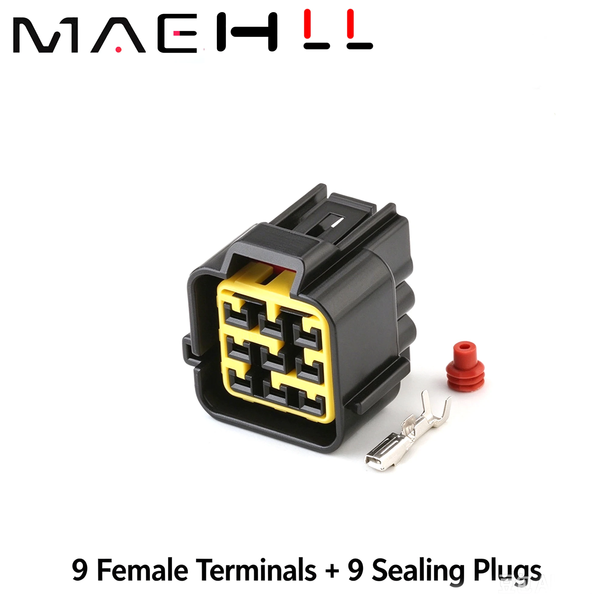 1set 9-pin DJ7091Y-2.3-11/21 Automobile Motorcycle Electric Vehicle Waterproof Connector Splice FW-C-9F/M-B