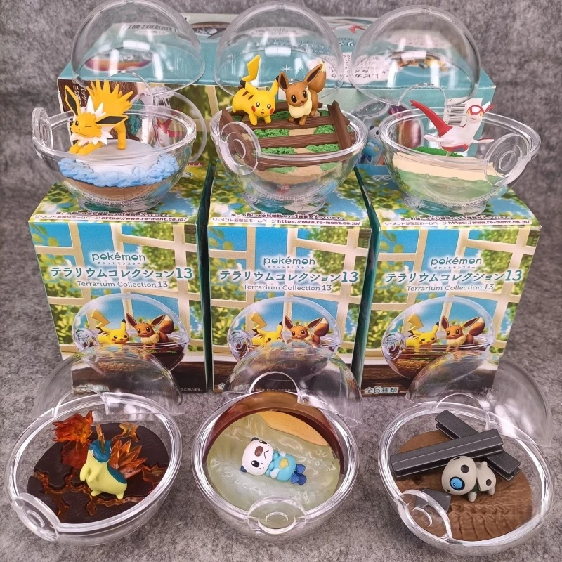 figurines-de-boule-de-cristal-en-plastique-peripherique-modele-pokemon-jouets-pour-enfants-cadeaux-d'anniversaire-poupees-jolteon-eevee-de-dessin-anime
