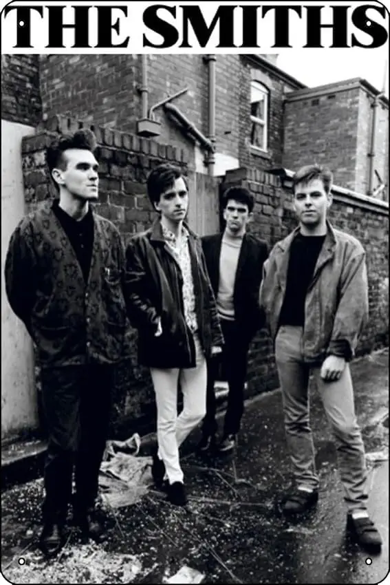 Smiths Black White Poster Metal Tin Sign 12 X 8 Inch Funny Man Cave Home Office Bar Decor