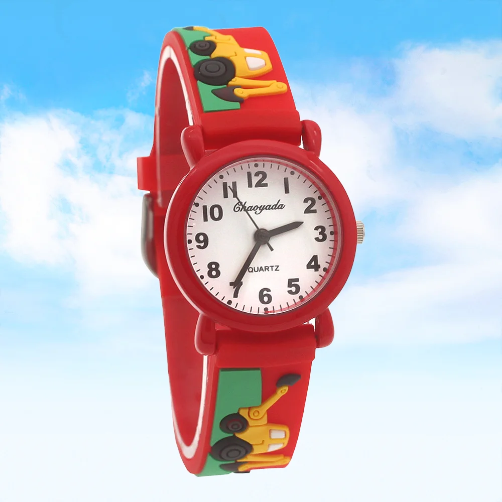 Colorful Digital Quartz Wristwatch for Kids Fashionable Silicone Strap Boys Girls Students Timepiece