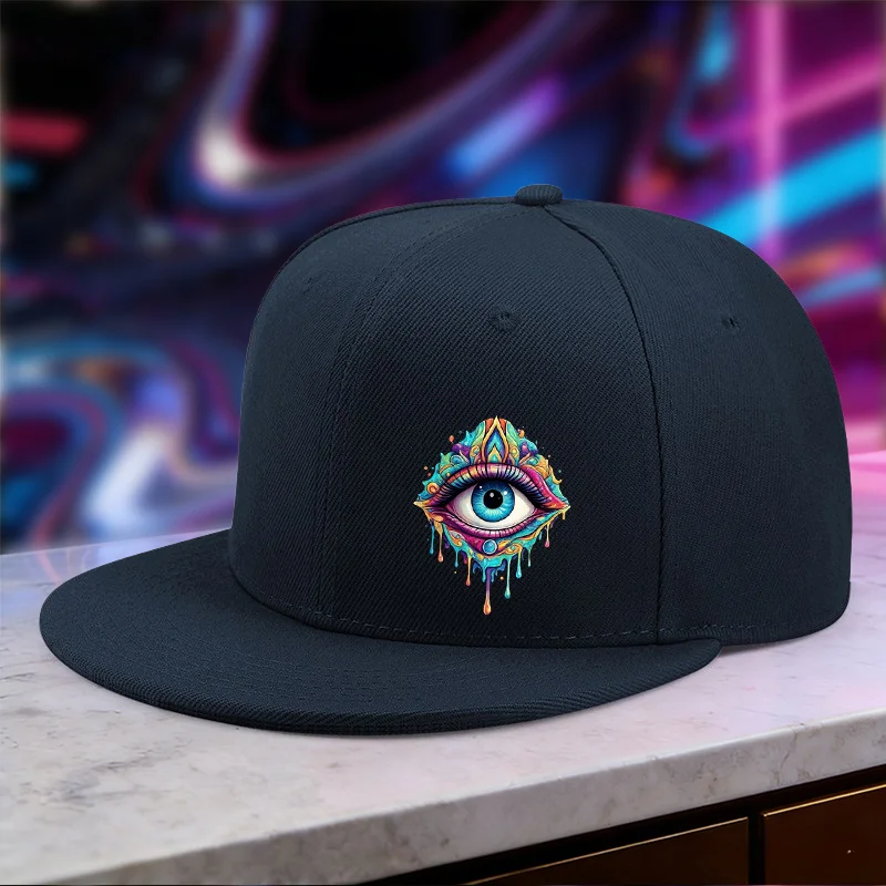 1 Adjustable Hip-hop Hat with the All-Seeing Eye Print, Unisex Outdoor Sports Style, an Ideal Gift for Festivals, Outdoor Advent