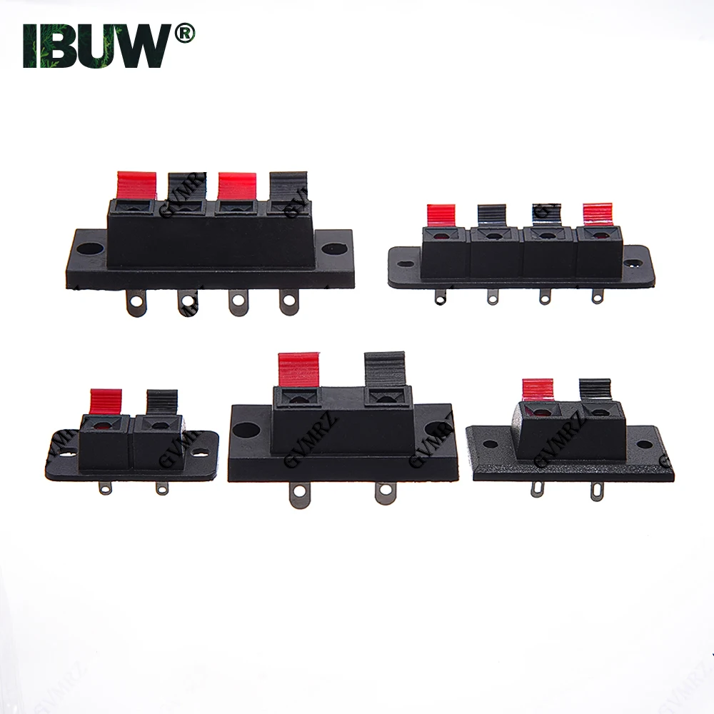 5PCS Plastic WP-2-4 4-4 2/4/6/8/12 Positions Connector Terminal Push In Jack Spring Load Audio Speaker Terminals Breadboard Clip