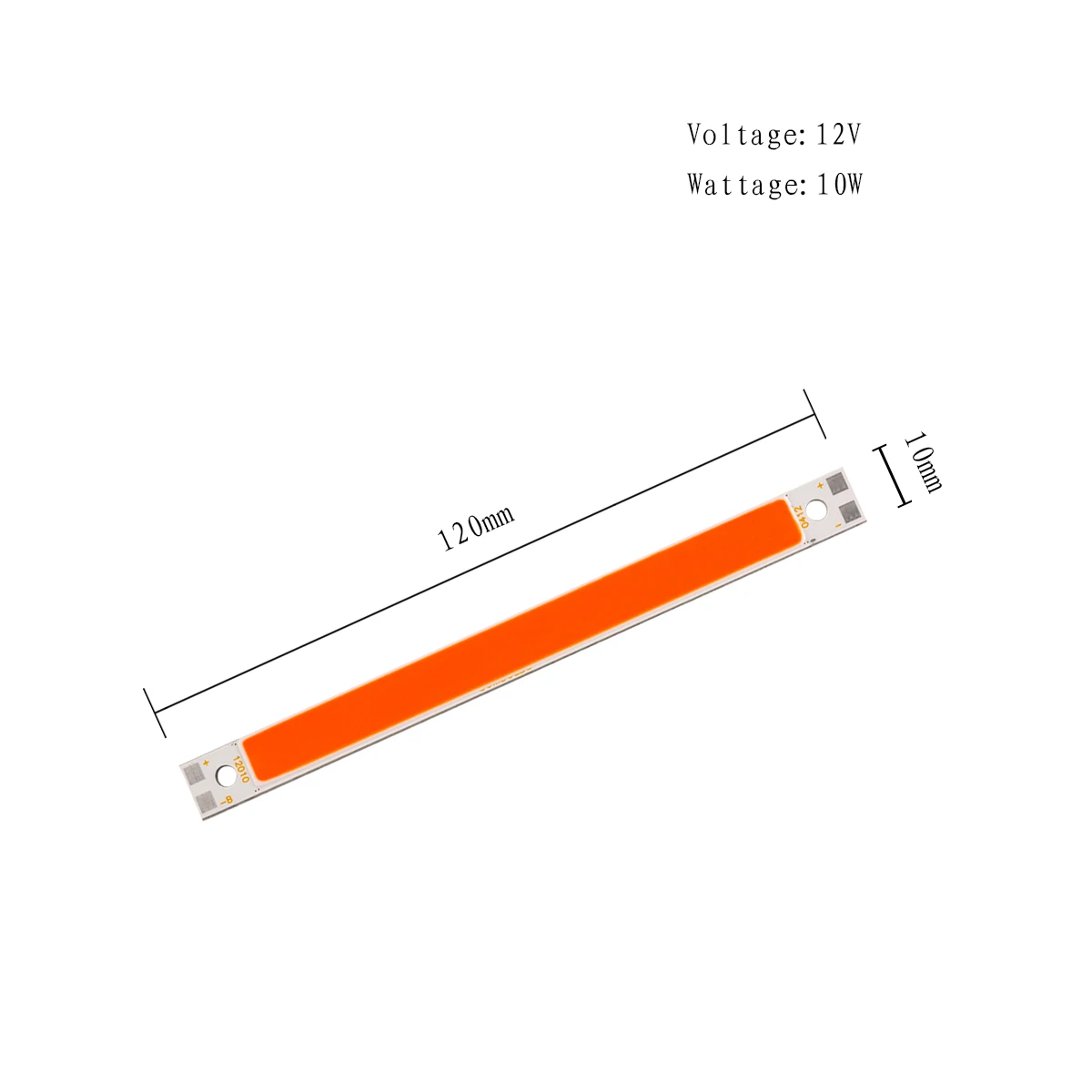 COB LED 12V Chip 120 × 10mm 10W High Brightness Matrix Module Chip COB Light Source Automotive, Working, Indoor Atmosphere Lamp