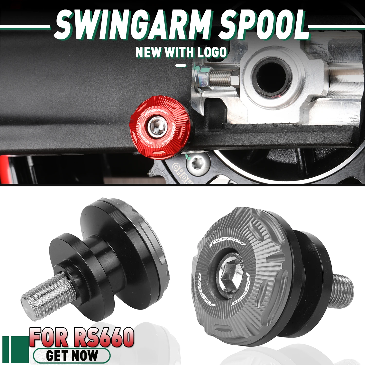 

LOGO RS660 For Aprilia RS660 RS Tuono 660 Motorcycle Accessories CNC 6MM Swingarm Spools Sliders Stand Screws Spool Bolts