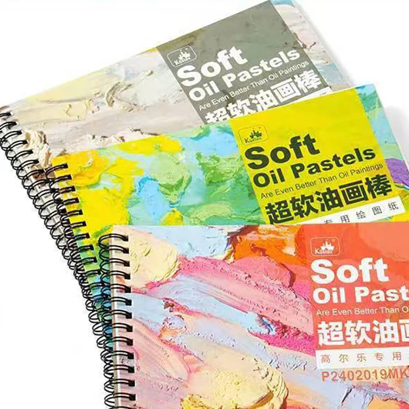 

Soft Oil Pastels Special Book Paper Painting 20 Sheet 240g Base Paper Doodle Graffiti Book Drawing Chalk Crayon Book Supplies