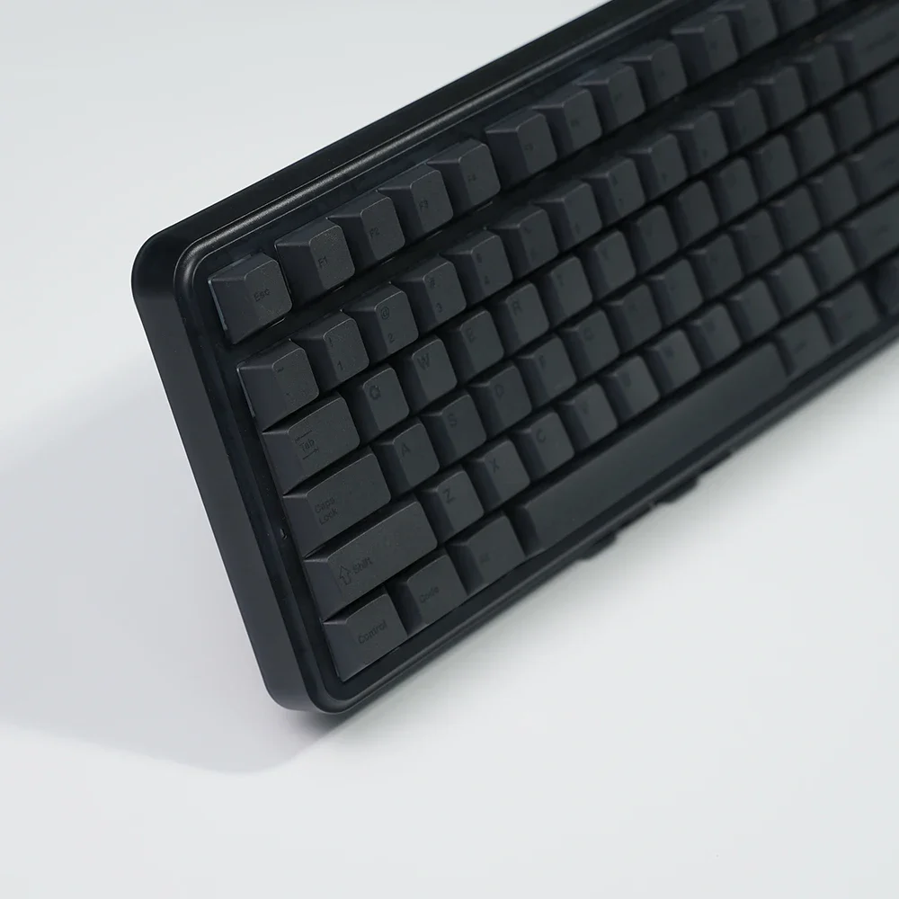 

Minimalist Grey Keycap Black Original Height PBT Sublimation Mechanical Keyboard 61/68/75/87/98