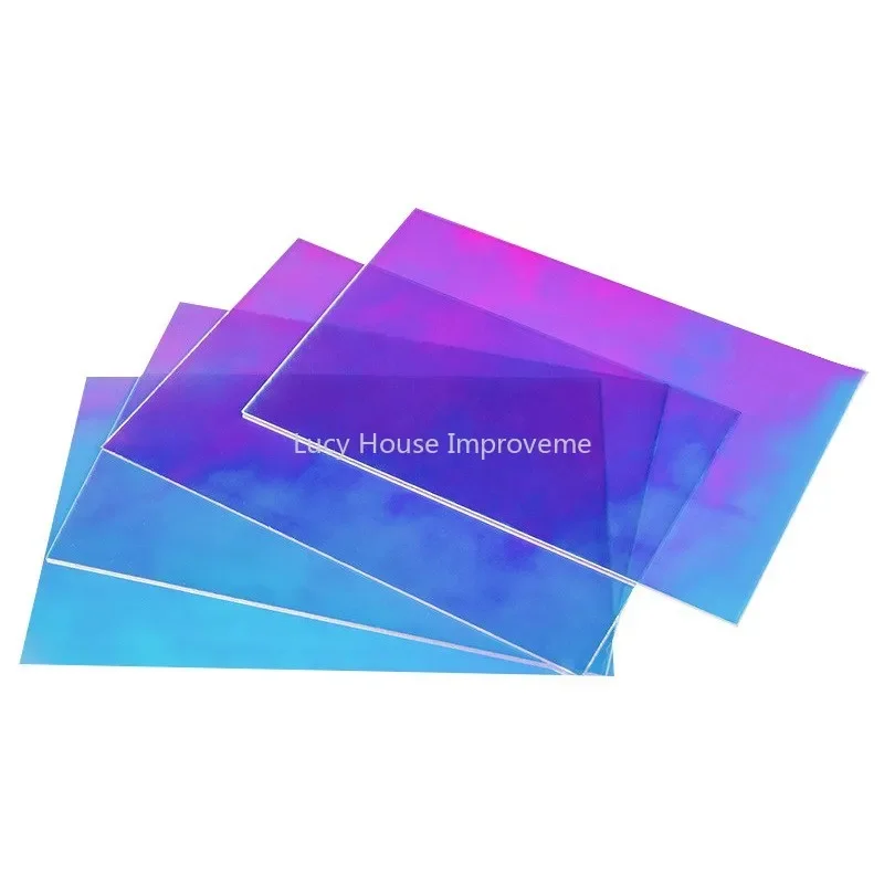 Laser Plexiglass Rainbow Board AcrylicIridescent/Radiant Sheet,Organic Glass Plate For Advertising/Decorate customizable