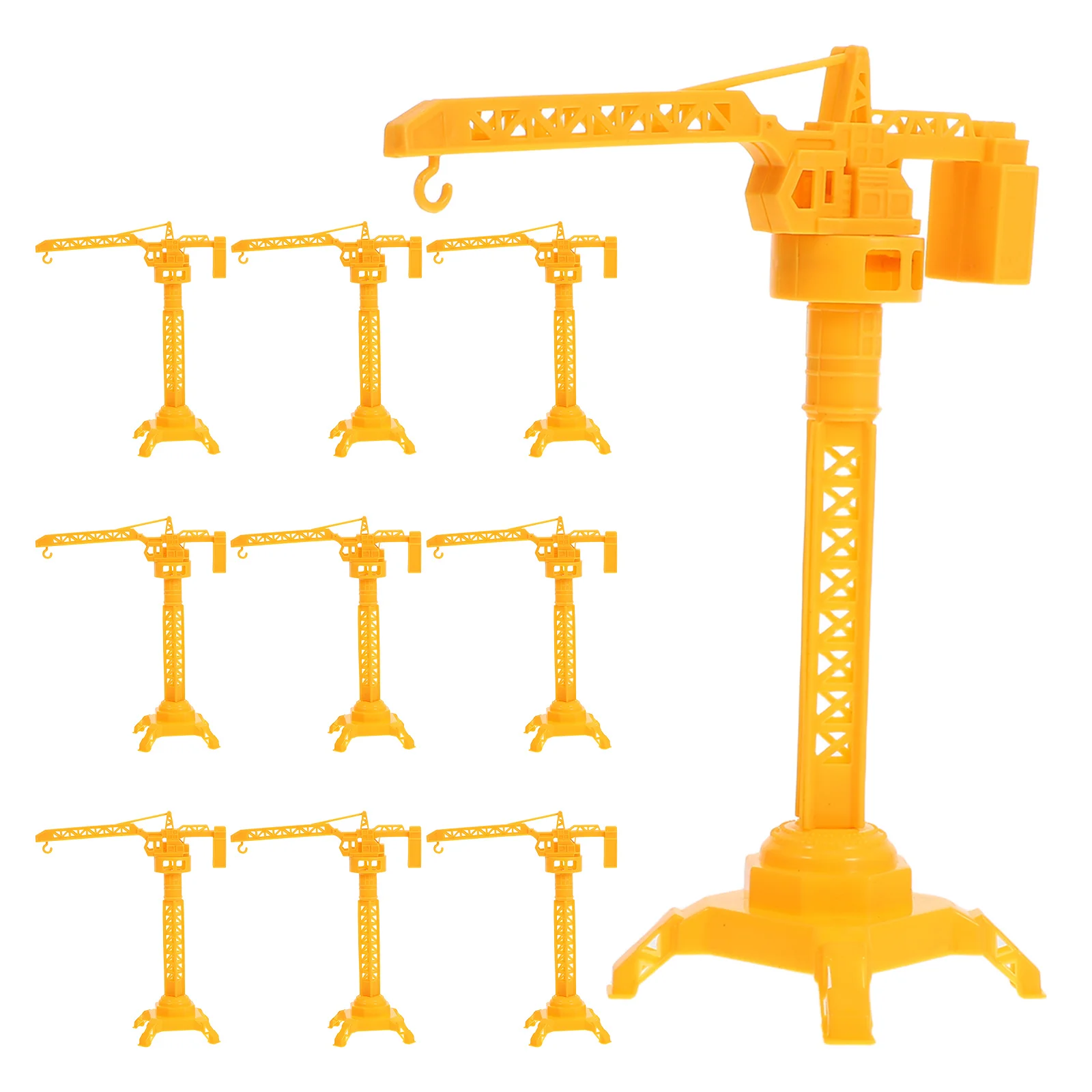 Set da gioco per gru di ingegneria per bambini da 10 pezzi Design portatile per uso interno ed esterno Migliora il pensiero logico Giocattolo per gru a torre