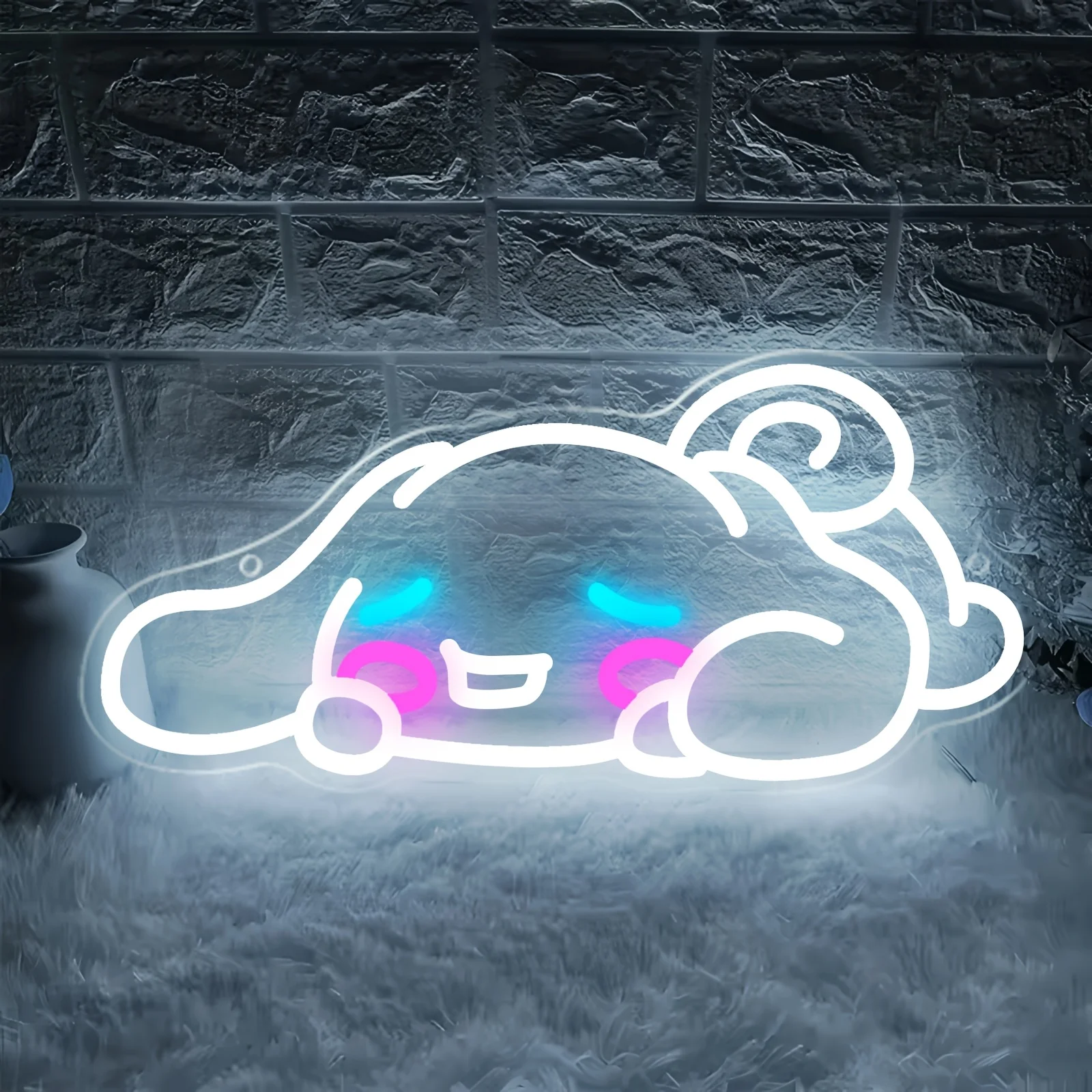 シナモロール-ネオンライト-調光可能-かわいい-日本製-led-漫画ネオンライト-寝室-ゲームルーム-誕生日パーティーの装飾-子供へのギフト