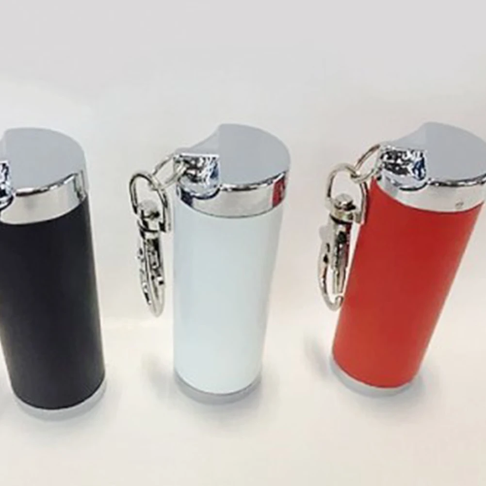 

Portable Ashtray Eco-friendly Container Metal Mini Pocket Cigarette Carry Black Outdoor