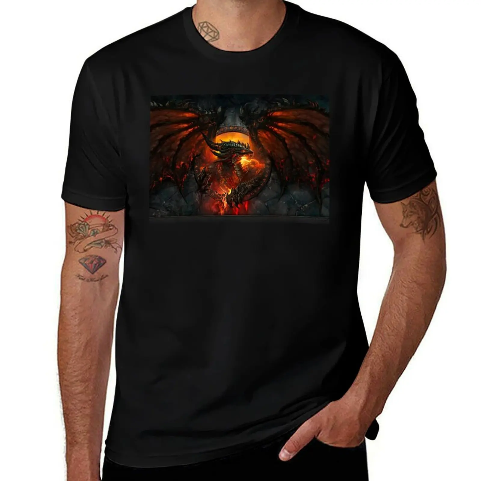 UPDATED: DEATHWING DRAGONWOW (PREMIUM) T-Shirt Holiday Casual Short Sleeve Top T-Shirt